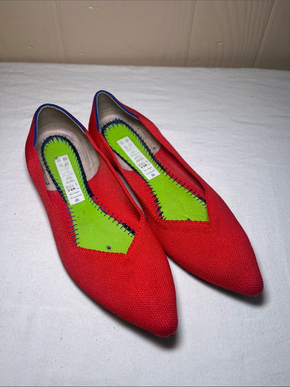 Rothy’s Red Pointed Toe Women's Flats